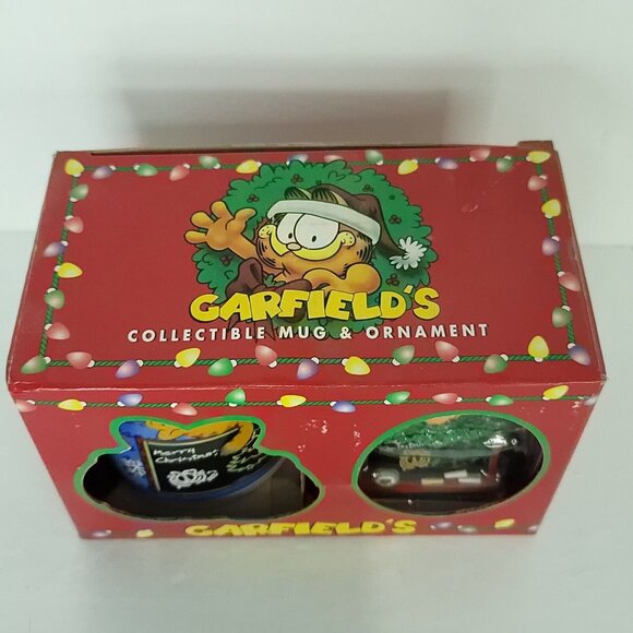 Garfield Collectible Coffee Mug Cup Seasons Greetings Xmas Ornament Set 1996 - Picture 5 of 8